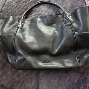 Black Leather Tote Bag